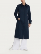 Ragno Short trench coat in Satin Power WR â Blue