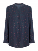 RAGNO Camicia con collo coreano in Ecoseta