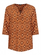 Blusa scollo a V in EcoSeta Ragno