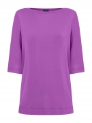 T-Shirt con manica 3/4 in misto viscosa