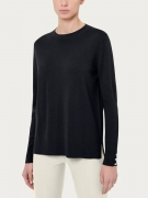 RAGNO Maglia girocollo con perline in Merino Soft â Nero