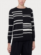 Ragno Maglia girocollo a righe sfalsate Four Seasons